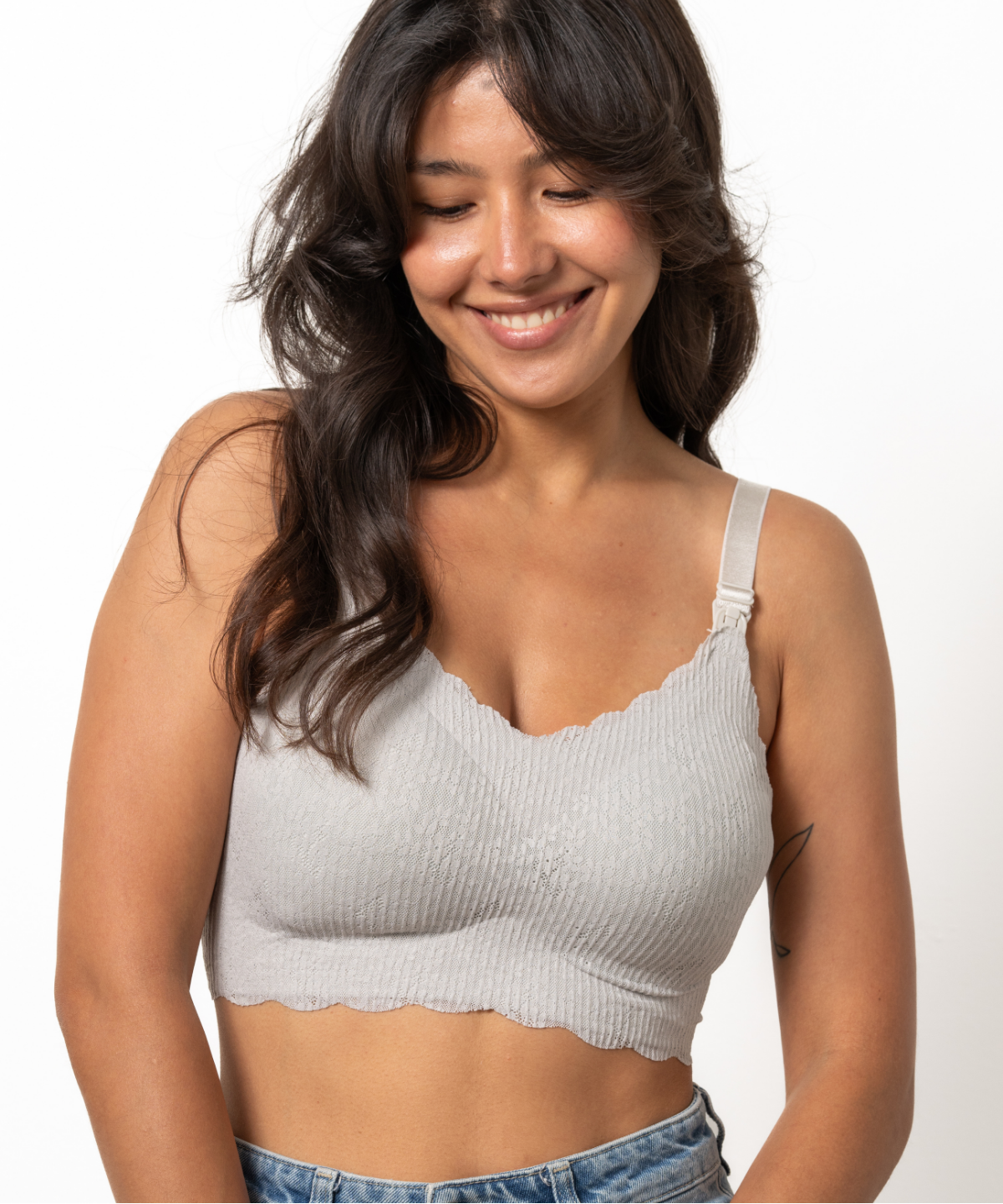 Silver Moon Lace Nursing Bra
