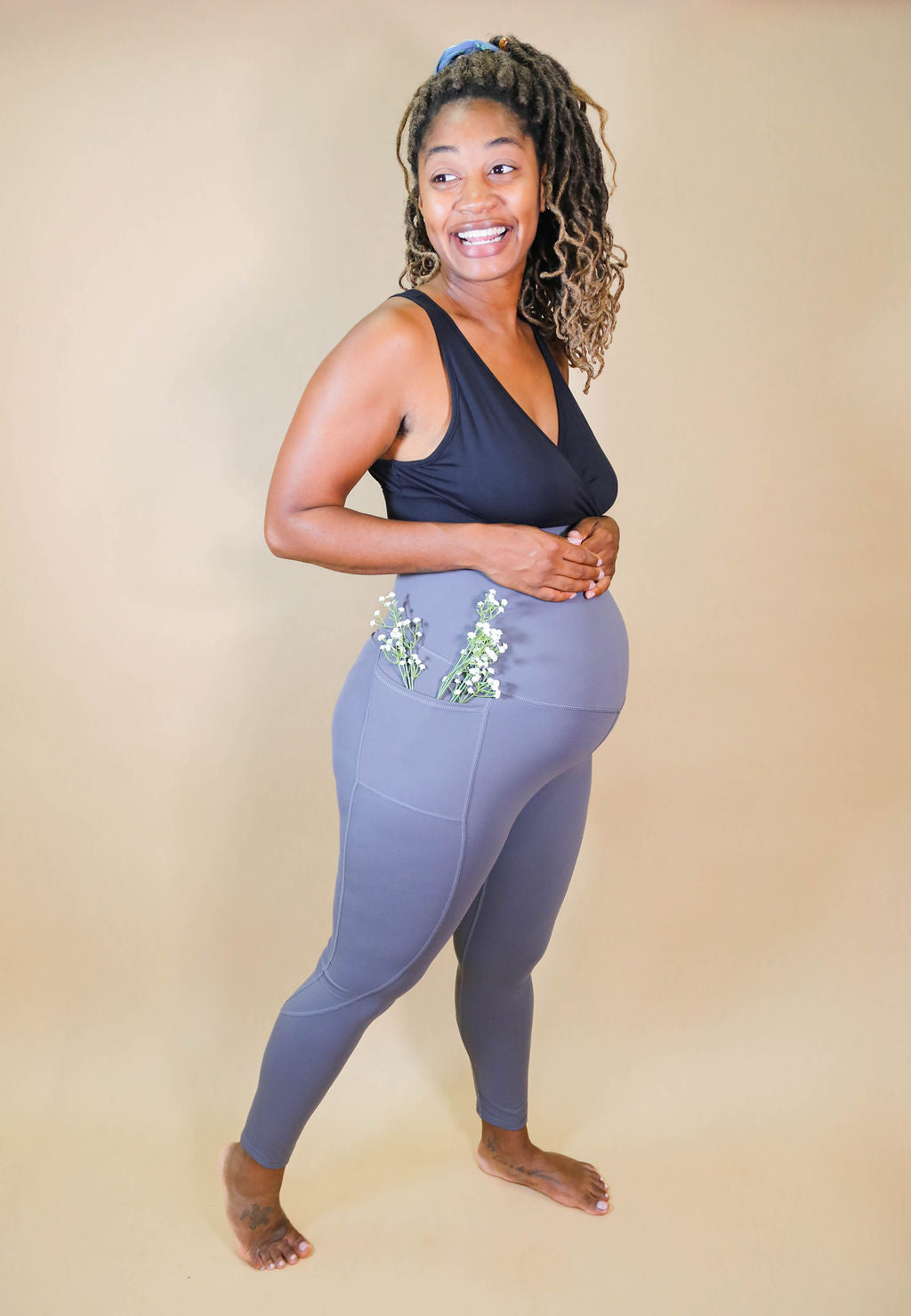 Maternity Leggings in Olive