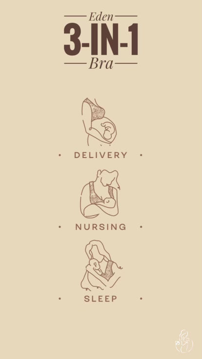 Eden 3-in-1 Nursing, Sleep, and Delivery Bra Onyx