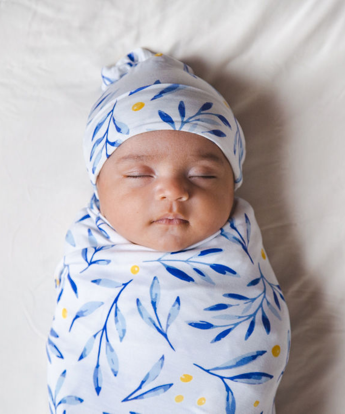 Sleeping baby in swaddle